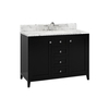 Coltrane 48-in Vanity Combo in Dark Espresso with 1in Thichness Authentic Italian Carrara Marble Top - V1.0