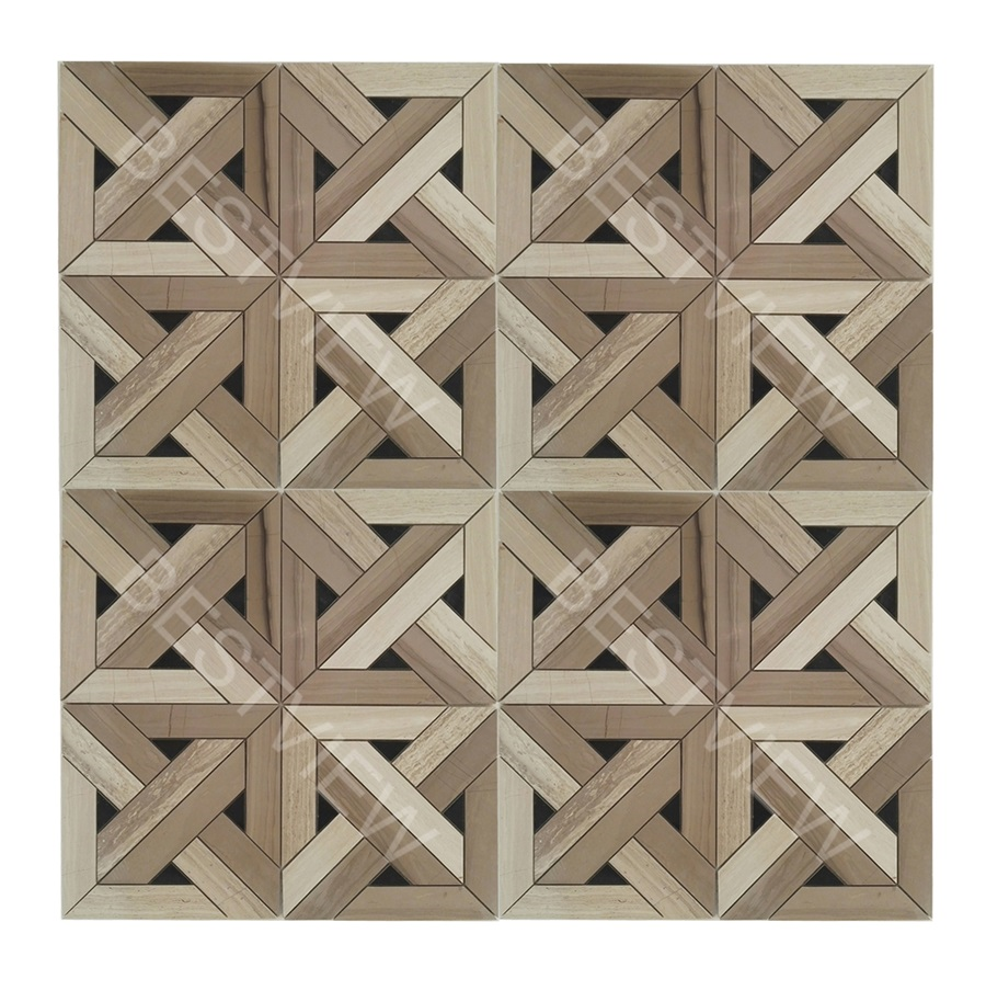 Tile Marble Mosaic 12"×12" Arrow Weave 