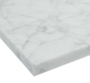 37 In. Bianco Carrara White Marble Vanity Top Premium 1 In. Thickness with White Sink
