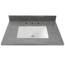 31-in Armani Gray Sintered Stone Single Sink Bathroom Vanity Top (storm gray)