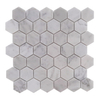 Carrara White Mosaic Polished 2" Hexagon 