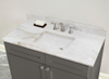 49-in Jazz White Marble Single Sink Bathroom Vanity Top