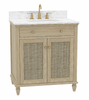 Ronnie 30-in Vanity Combo Nature Wooden with Carrara Engineered Stone Top