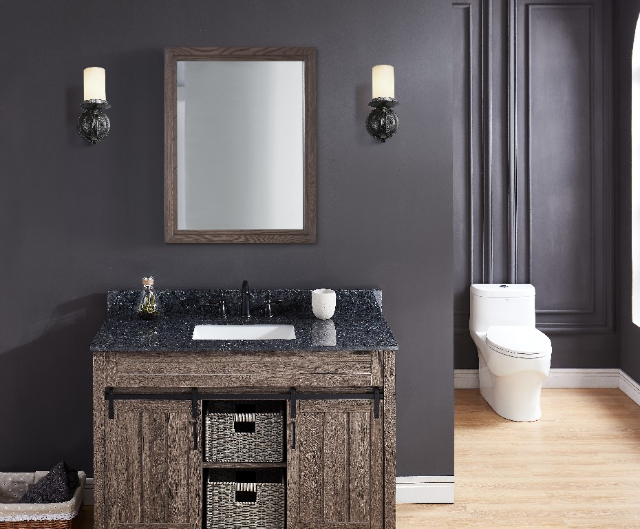43-in Blue Pearl Granite Single Sink Bathroom Vanity Top