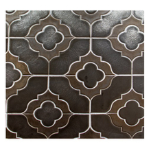  Metallic Brown Handmade Porcelain Mosaic Floral Pattern 