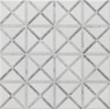 Biabco Carrara &Thassos White Waterjet Mosaic X Pattern