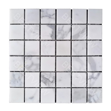  Calacatta White Marble Mosaic Polished 2"X2"