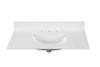 31-in Pure White Quartz Single Sink Bathroom Vanity Top ( Snow White)