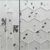 WHITE ELECTROPLATING GLASS MOSAIC 000738 3X12" Glass Tile 