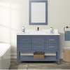Jason 48-in Steel Bule Single Sink Bathroom Vanity with Cultured Marble Vanity Top