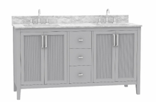 Hollister 60-in Vanity Combo in Light Gray with Sintered Stone Top