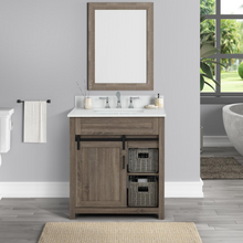 Farm Barn 30-in Bath Vanity Cabinet Only in Antique Brown