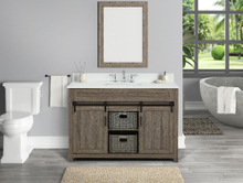 Farm Barn 48-in Bath Vanity Cabinet Only in Antique Brown