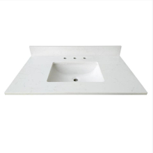 25-in Carrara White Quartz Single Sink Bathroom Vanity Top