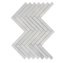 Oriental White Marble Mosaic Honed 1"×6 " Herringbone