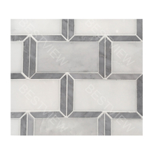 Oriental White Subway With Carrara Border