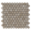 Cream Marfil Marble Mosaic Polished 1" Hexagon 