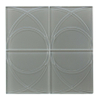  Taupe Glass Mosaic 6” Swirl Pattern