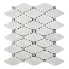 Carrara White Mosaic Polished Octagon 