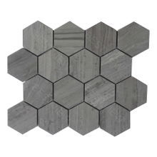 Athens Gray Mosaic Honed 3" Hexagon 