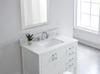 31-in White Pearl Engineered Marble Single Sink Bathroom Vanity Top ( Meridian White)