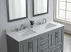 73-in Carrara White Quartz Double Sink Bathroom Vanity Top