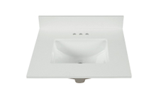 25-in Pure White Quartz Single Sink Bathroom Vanity Top ( Snow White)