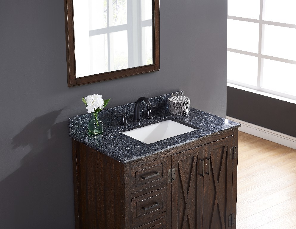 31-in Blue Pearl Granite Single Sink Bathroom Vanity Top