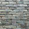 Blue & Gray Wood Grain 3d Glass Mosaic