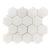 Thassos White Mosaic Polished 3" Hexagon 
