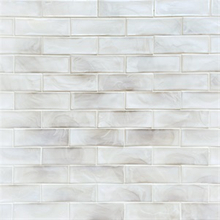  White Hot Glass Mosaic 2”x6”