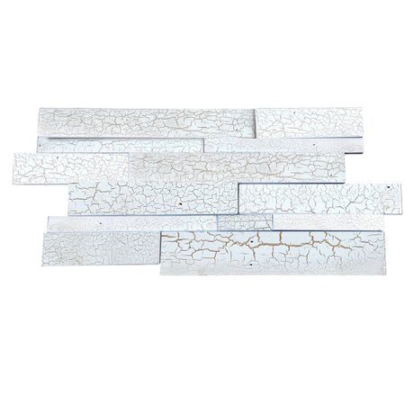White Crackle Teakwood Mosaic Panel 