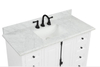 Icon 48-in White Single Sink Bathroom Vanity with Carrara Marble Vanity Top- V1.0