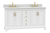 Shelby 60-in Vanity Combo Dove White with Snow White Quartz Top