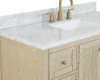 Salem 48-in Vanity Combo InNautre Wooden with Bianco Carrara Marble Top